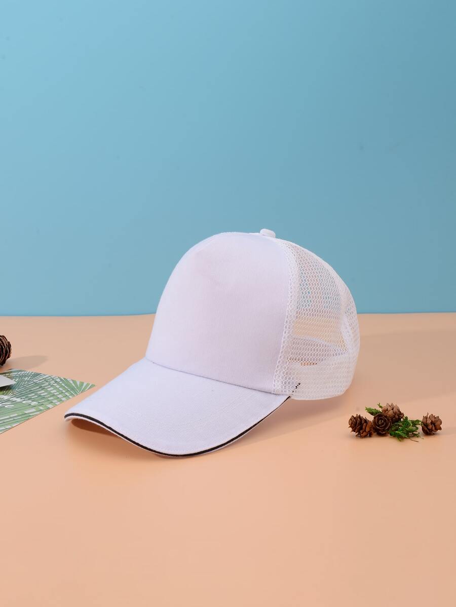 Gorra de béisbol de malla - Blanco - Ver 1