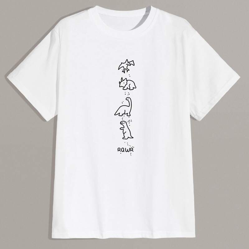 

Guys Cartoon Graphic Tee, White