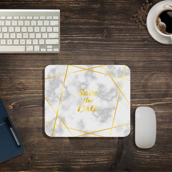 

Marble Pattern Mouse Pad, White