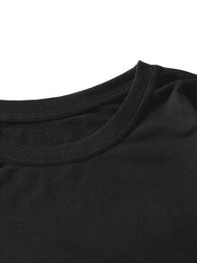 ROMWE MEN Goth Men Casual Letter Graphic Sweatshirt, School, For Fall