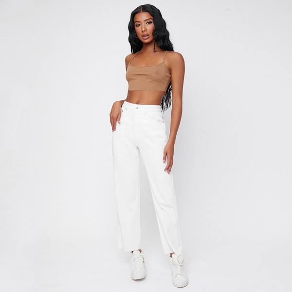 

Straight Leg Jeans, White