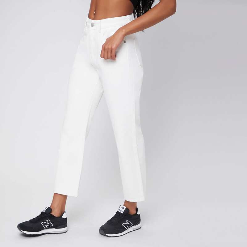

Cropped Straight Leg Jeans, White