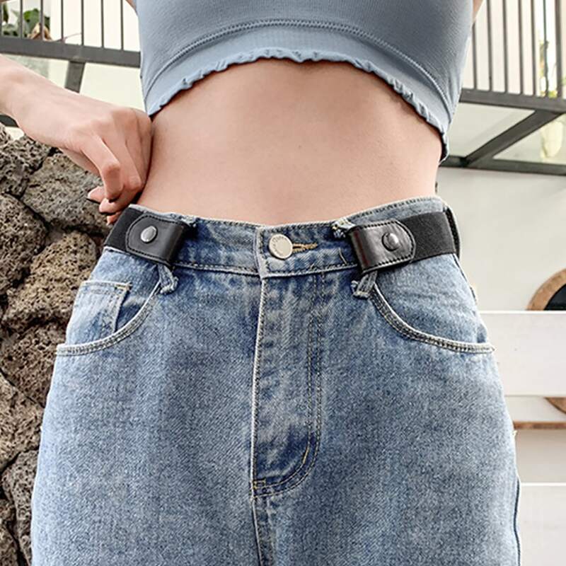 

No Buckle Elastic Belt, Black