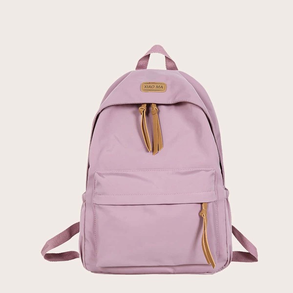 

Minimalist Pocket Front Classic Backpack, Mauve purple