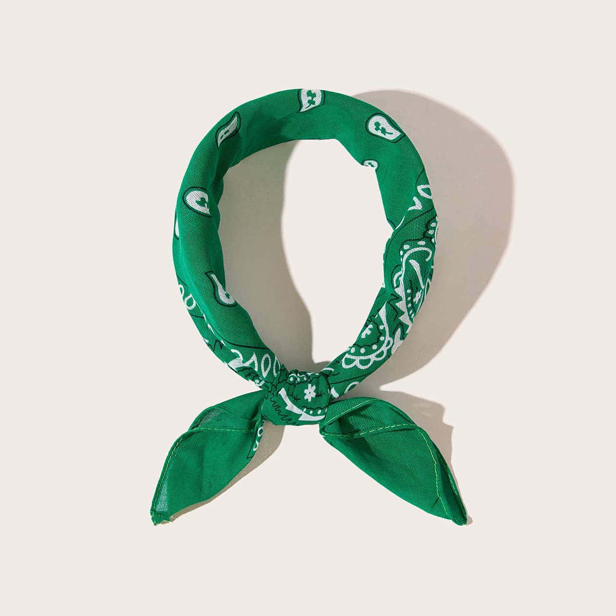 

Paisley Print Bandana, Dark green