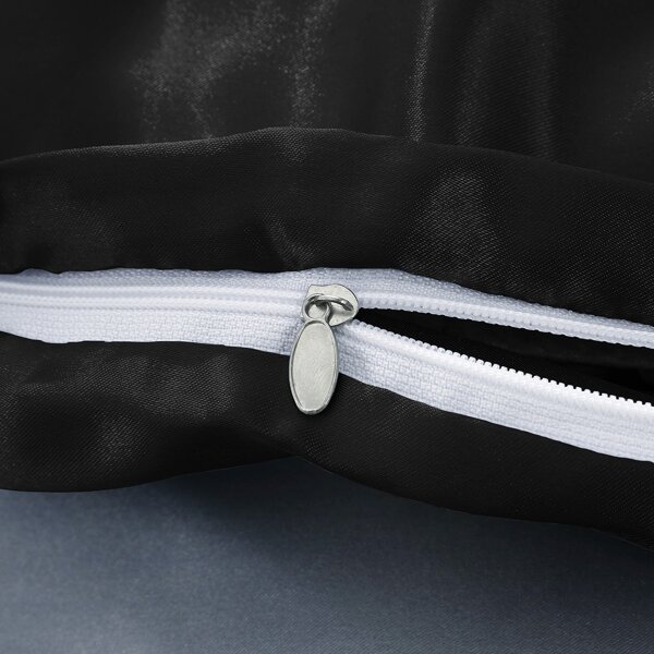 

Solid Color Duvet Cover Sets Without Filler, Black