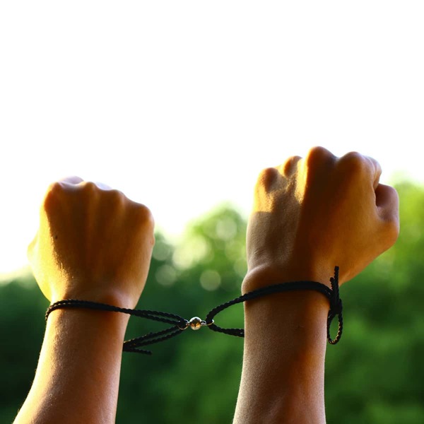 

2pcs Men Minimalist Bracelet, Black