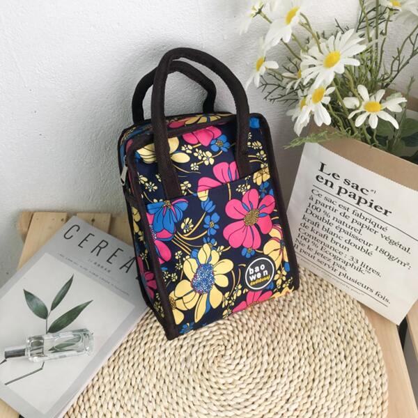 

Floral Pattern Satchel Bag, Multicolor