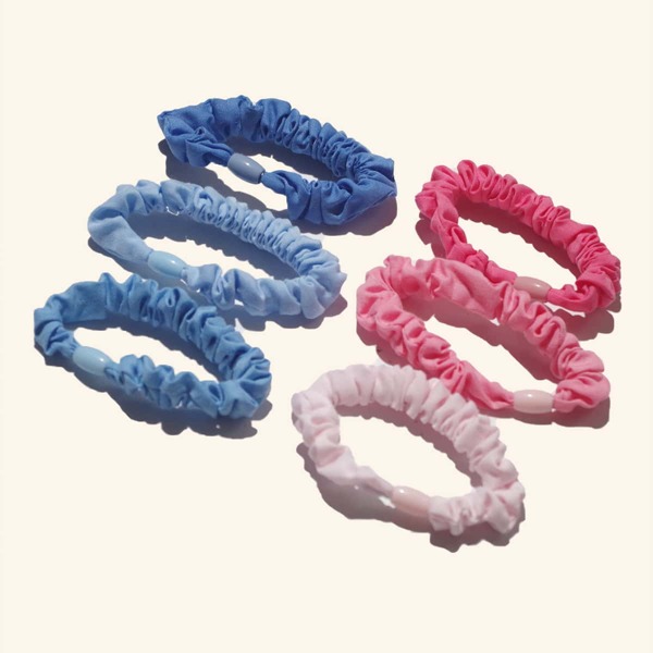 

6pcs Toddler Girls Solid Hair Tie, Multicolor