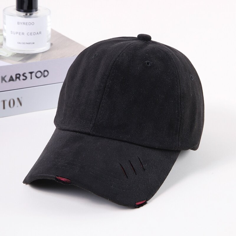 

1pc Plain Baseball Cap, Black