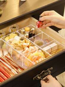 1入組透明化妝品收納袋 - 無色 - 查看 2