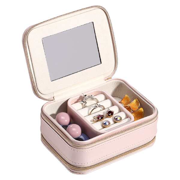 

1pc Plain Jewelry Storage Box, Pink