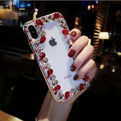 Rhinestone Decor Phone Case