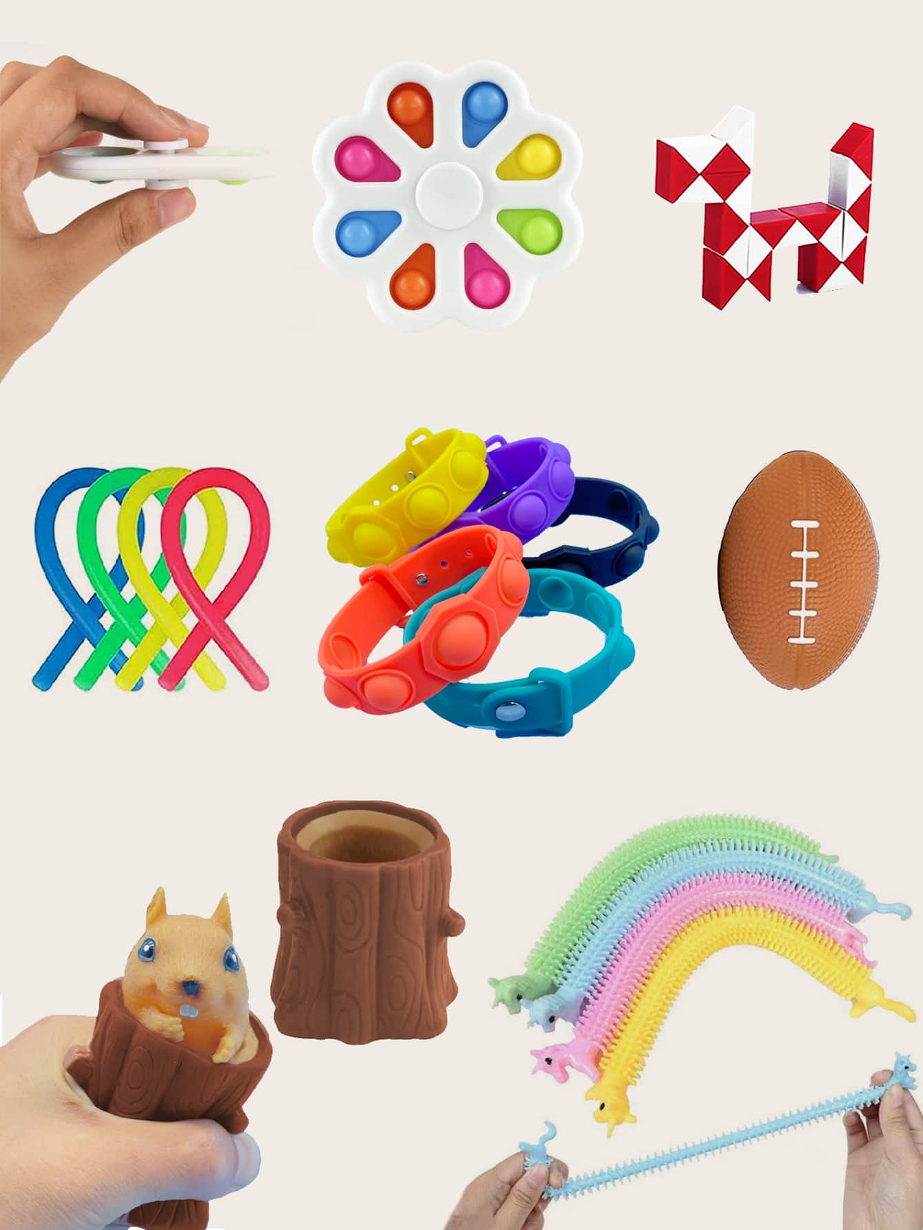 12入組隨機減壓玩具套裝 - 彩色 - 查看 1