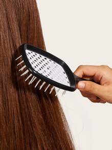 美发按摩头发干燥速干梳蜂窝网状梳 1 件黑色不打结按摩梳直发造型空心梳、发刷/发梳、刷子、发刷、边缘刷、刷头发、发梳、梳头发、顺发刷、球刷、迷你发刷、发刷套装、木梳 - 黑色 - 查看 2