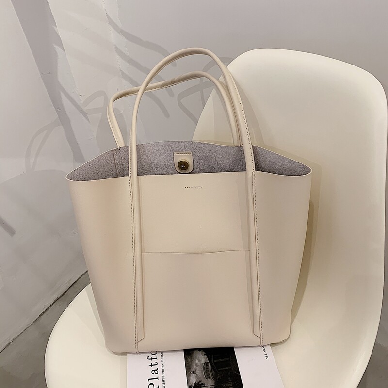 

Solid Tote Bag, Beige