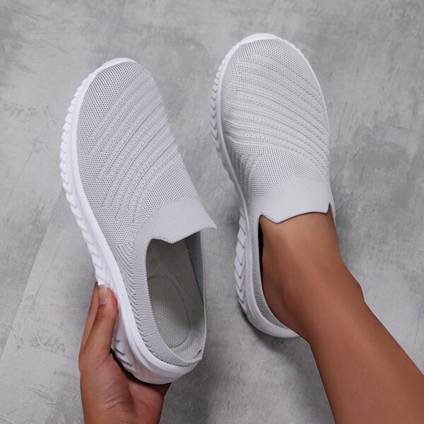 

Minimalist Slip-On Running Shoes, Grey