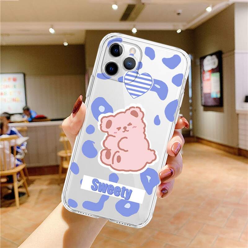 

Leopard & Bear Pattern Phone Case, Multicolor