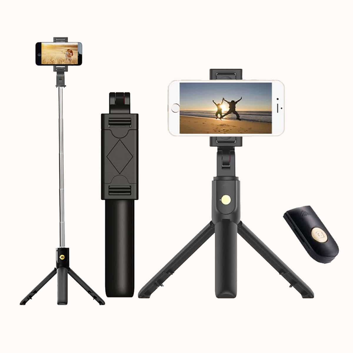 

Bluetooth Selfie Stick Tripod With Remote Control, Black