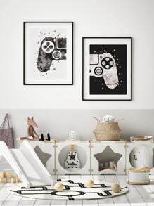 2入組遊戲手柄圖案無框畫 - 彩色 - 查看 5