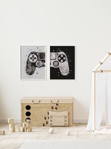 2入組遊戲手柄圖案無框畫 - 彩色 - 查看 6