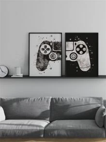 2入組遊戲手柄圖案無框畫 - 彩色 - 查看 7