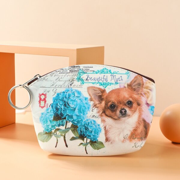 

Dog Pattern Coin Case, Multicolor