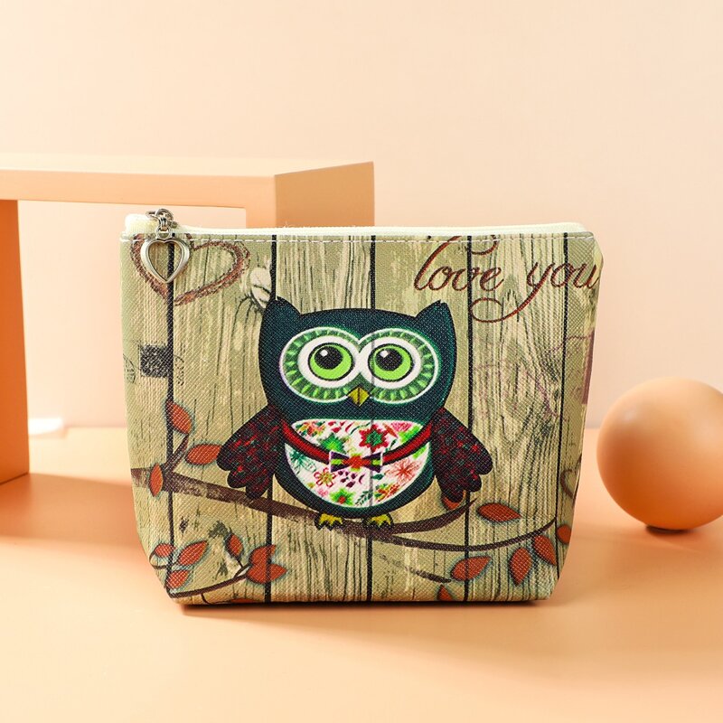 

Owl Graphic Coin Purse, Multicolor