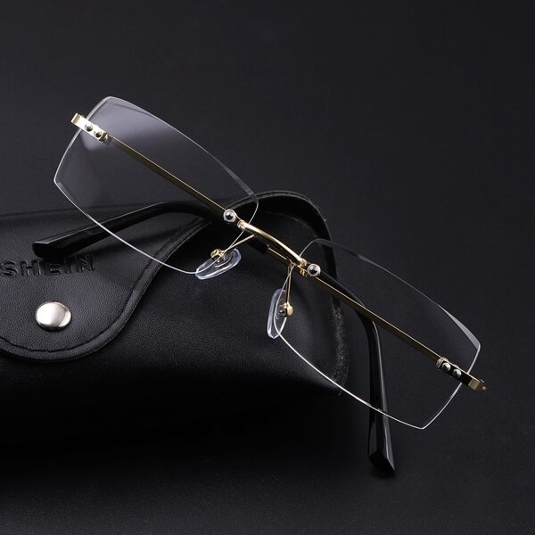 

Men Rimless Eyeglasses, Gold