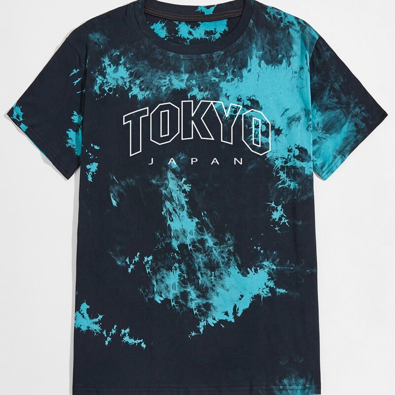 

Guys Letter Tie Dye Tee, Multicolor