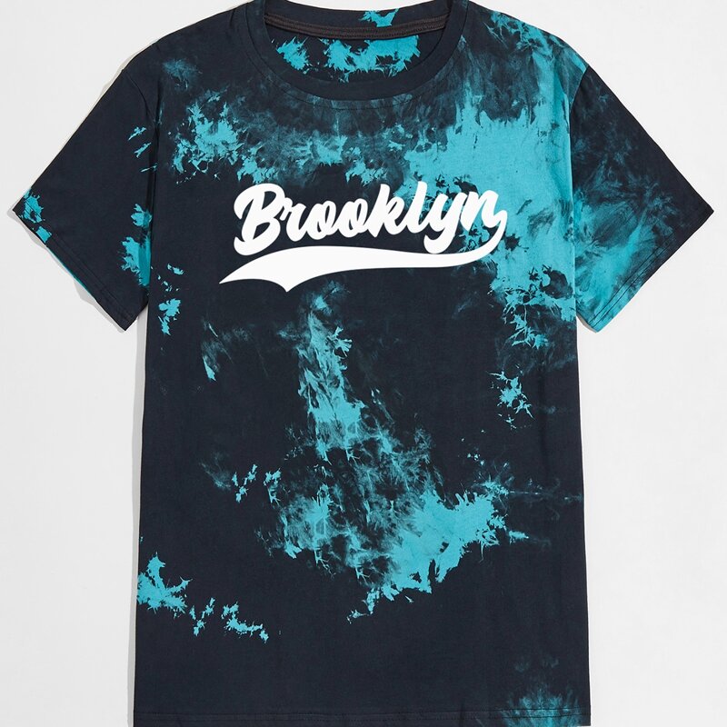 

Guys Letter Tie Dye Tee, Multicolor