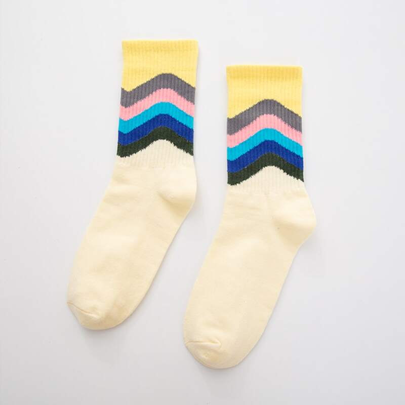 

Colorblock Crew Socks, Yellow