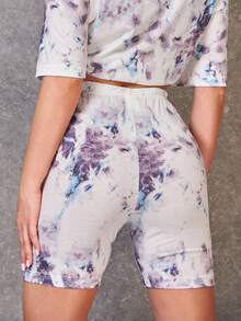 SHEIN 紮染騎行褲