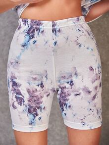 SHEIN 紮染騎行褲