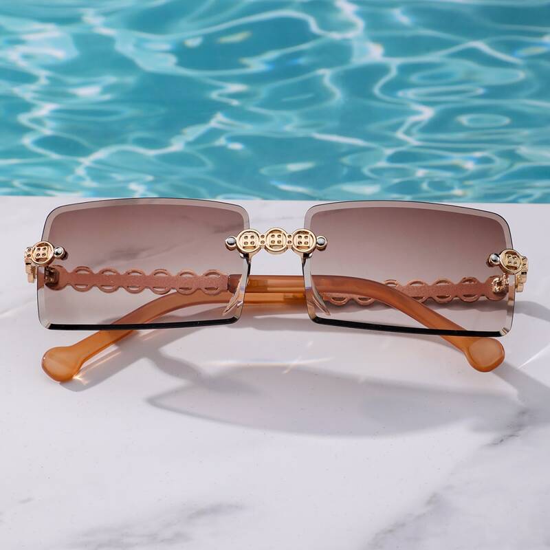 

Rimless Tinted Lens Sunglasses