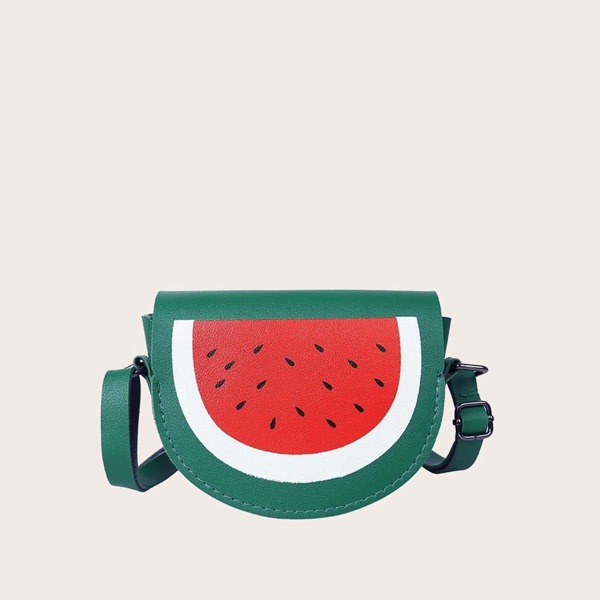 

Girls Watermelon Graphic Crossbody Bag, Green