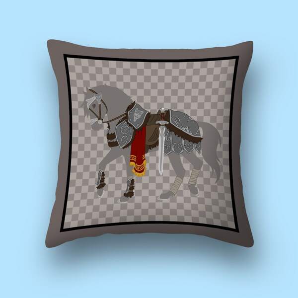 

Horse Print Cushion Cover Without Filler, Multicolor