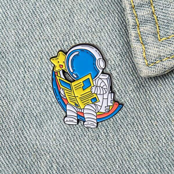 

Детская брошь в форме астронавта, Многоцветный