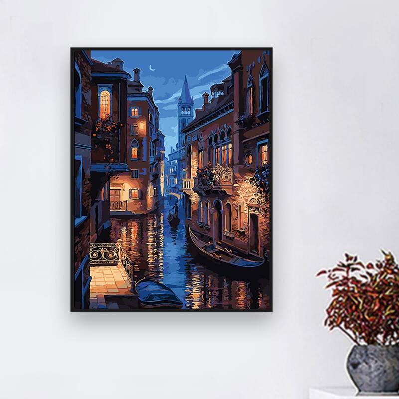 

Building Pattern Diamond Painting Without Frame, Multicolor