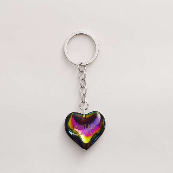 

Heart Charm Keychain, Multicolor