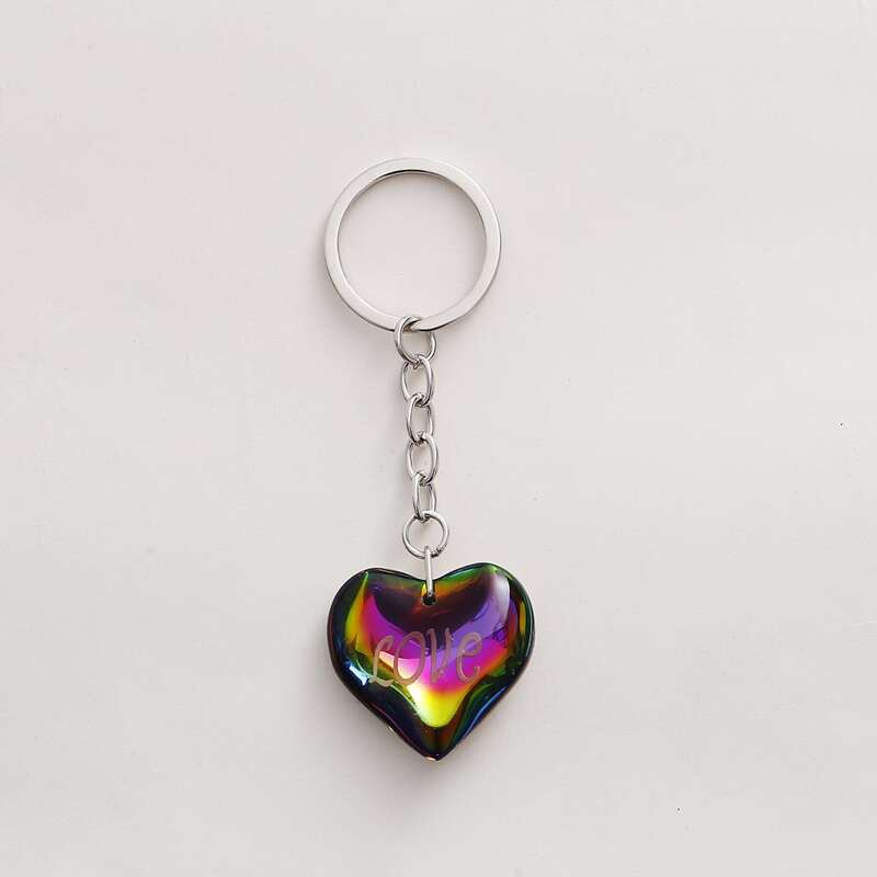 

Heart Charm Keychain, Multicolor