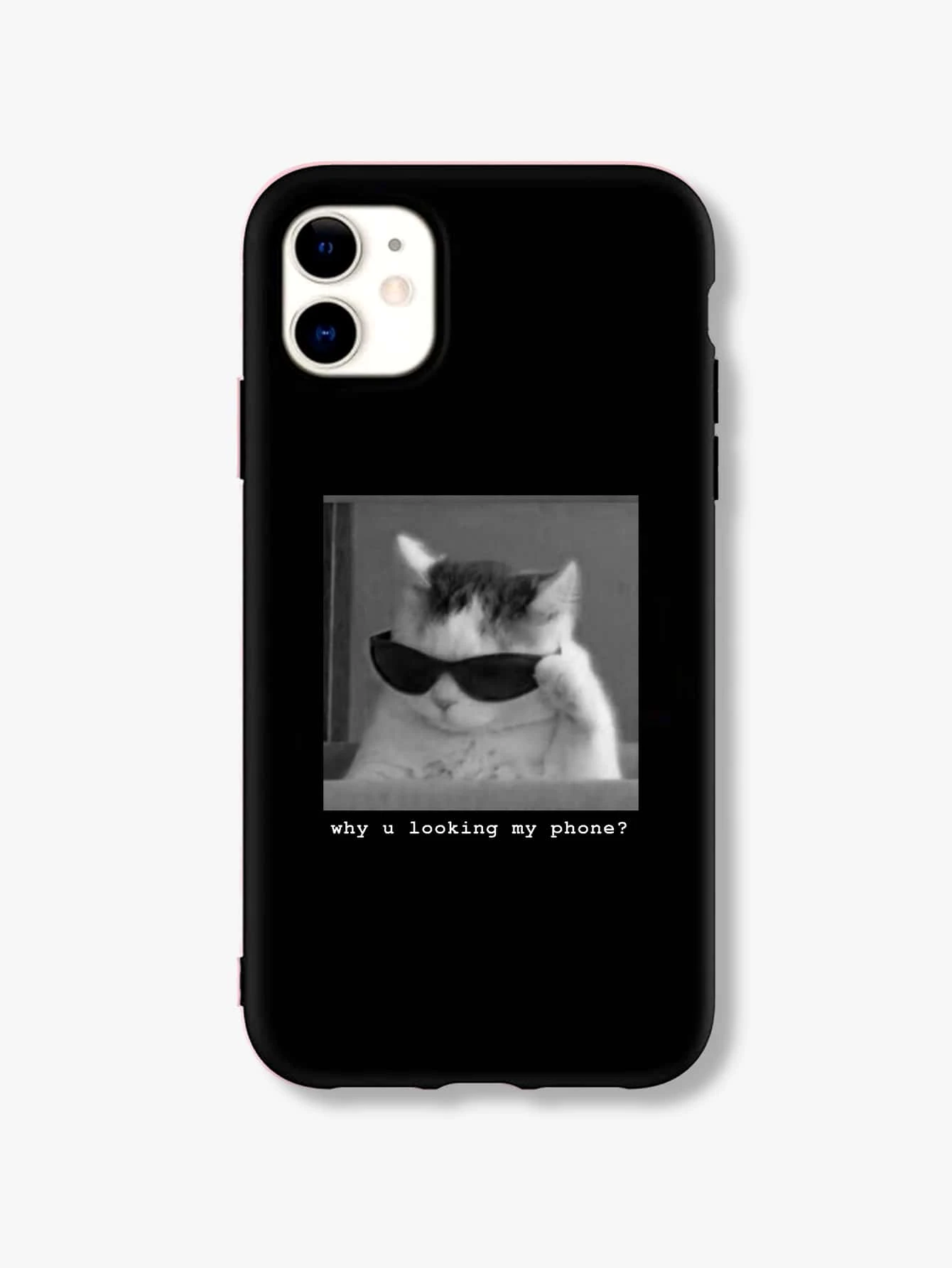 Cat Pattern Phone Case - Multicolor - View 1
