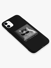 Cat Pattern Phone Case - Multicolor - View 3