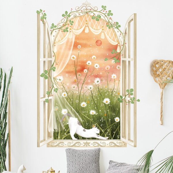 

Cat Print Wall Sticker, Multicolor