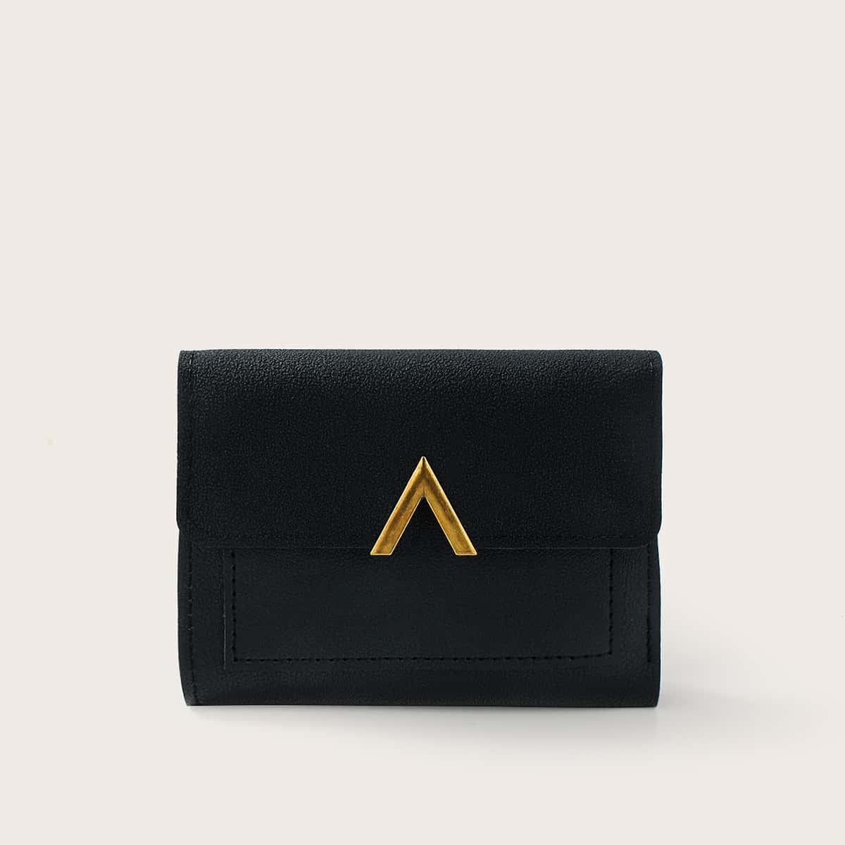 

Mini Fold Over Wallet, Black