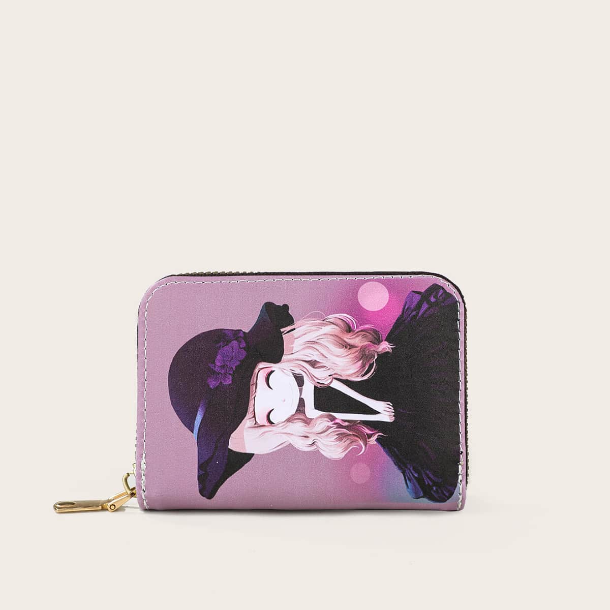 

Cartoon Graphic Purse, Purple