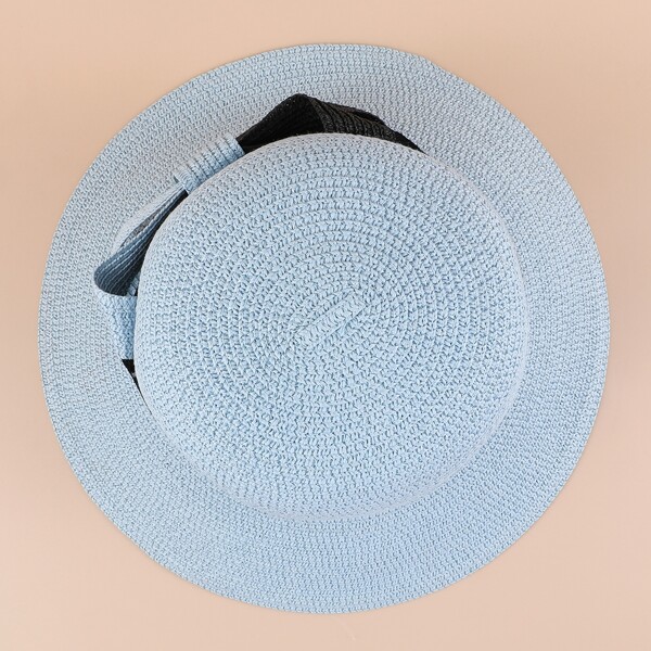 

1pc Straw Hat, Blue