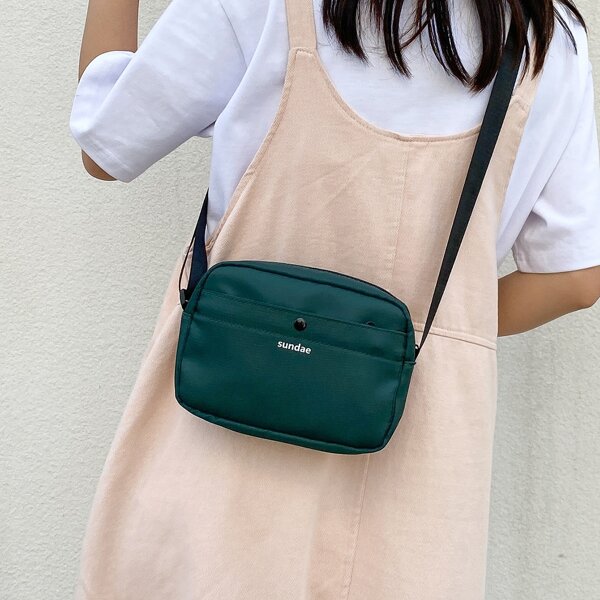 

Solid Crossbody Bag, Green