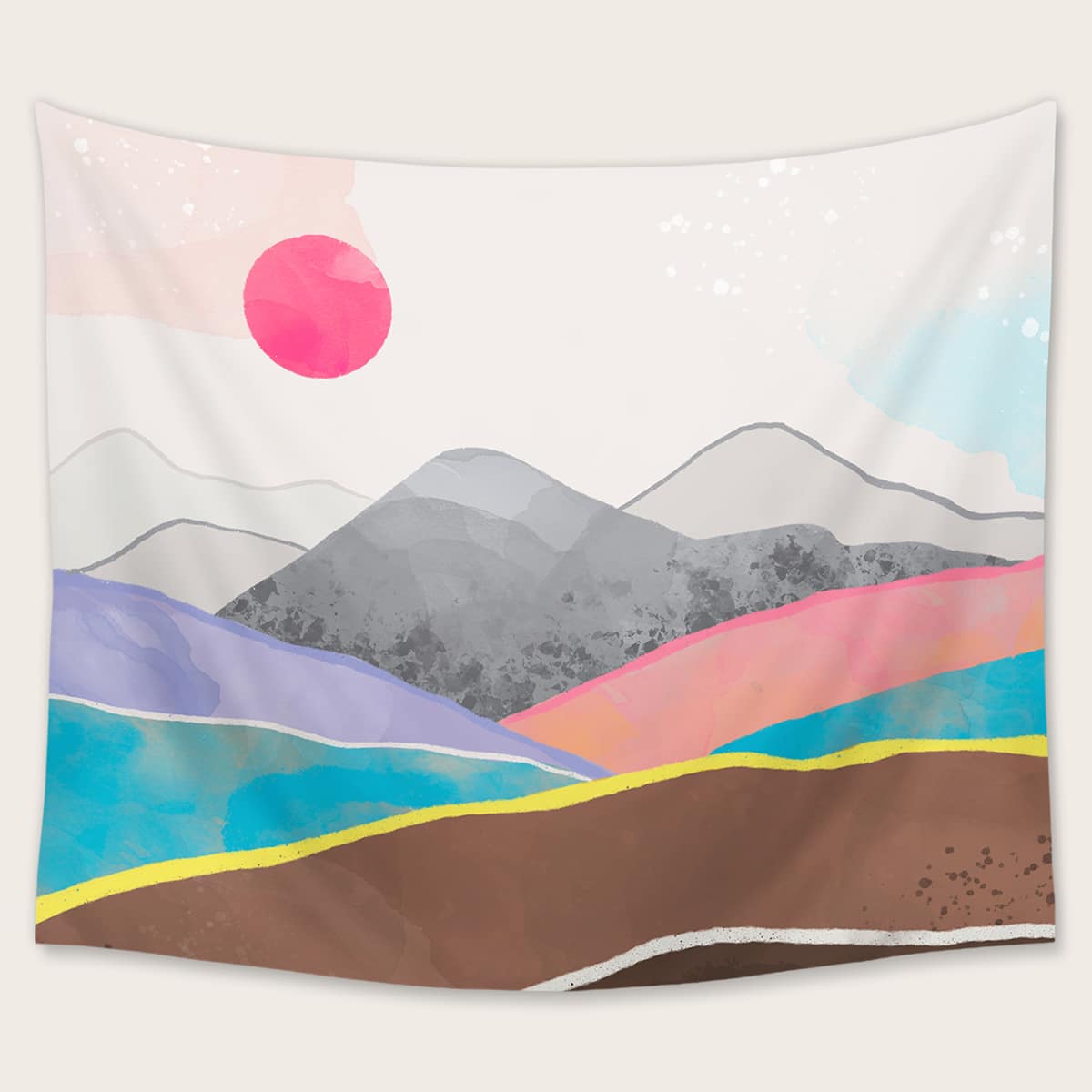 

Abstract Mountain Tapestry, Multicolor