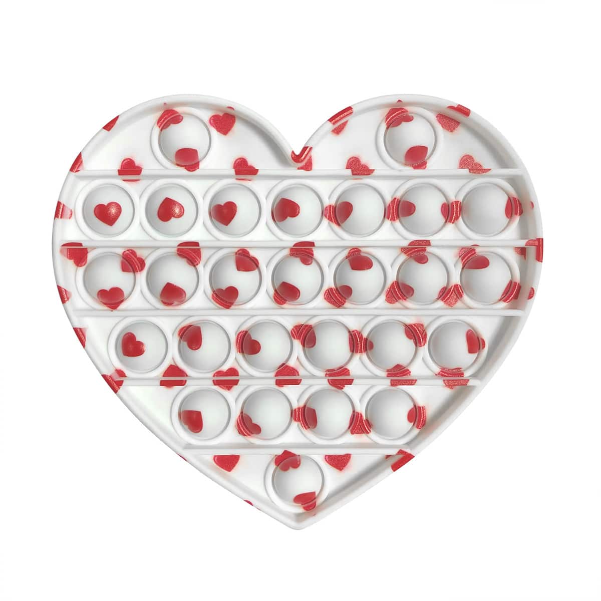 

1pc Heart Shaped Push Pop Bubble, Multicolor